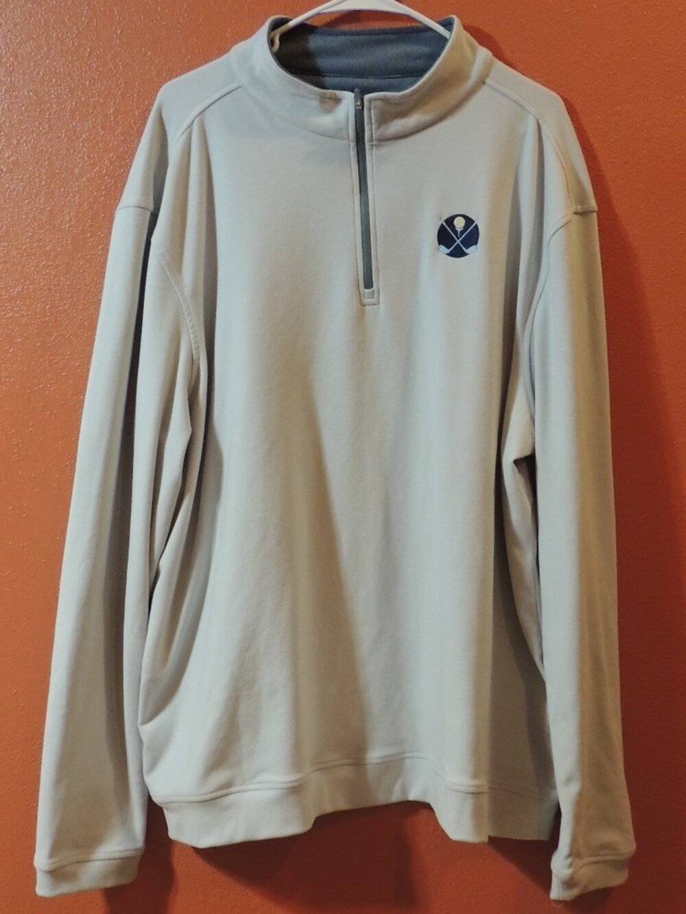 Live Forever Golf Sweatshirt Men 3X Large Blue Zip Front Driving Range Putting